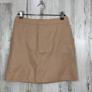 Forever 21 faux leather mini skirt peachy tan date night club size small